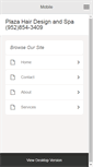 Mobile Screenshot of plazahairdesignandspa.com